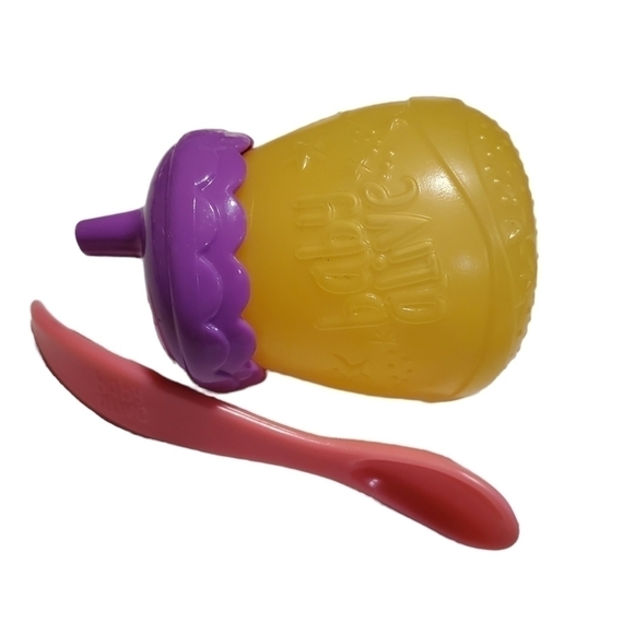 Replacement Baby Alive Orange Bottle purple twist on top pink spoon - Picture 5 of 7